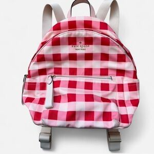 Kate Spade Chelsea Gingham Check Printed Medium Backpack